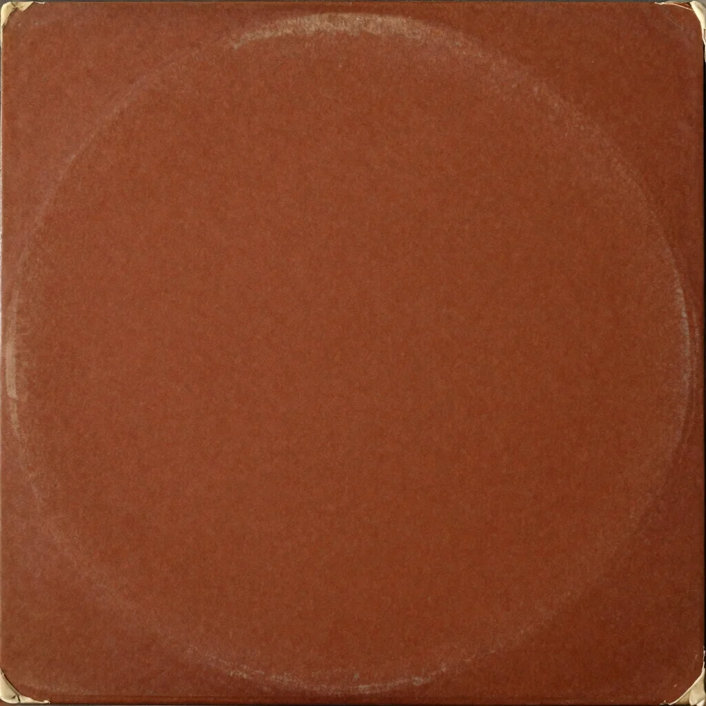 close-up of a vintage vinyl album cover, rich saturated earth ton